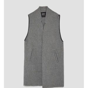 Zara Gray Wool Vest
